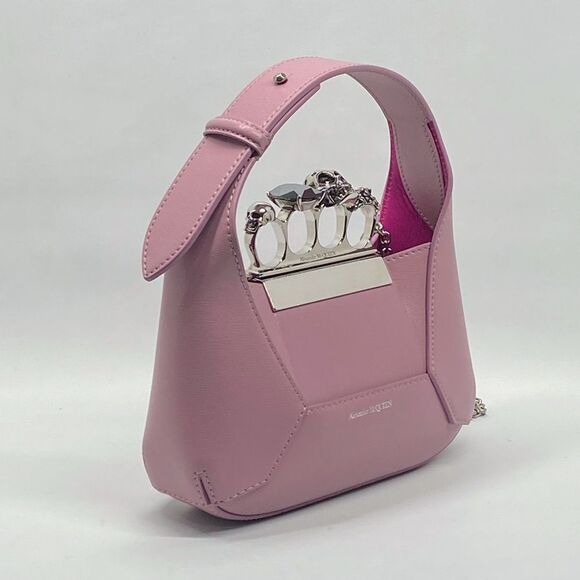 Alexander McQueen Skull Jeweled Mini Chain Hobo Bag - Picture 10 of 16